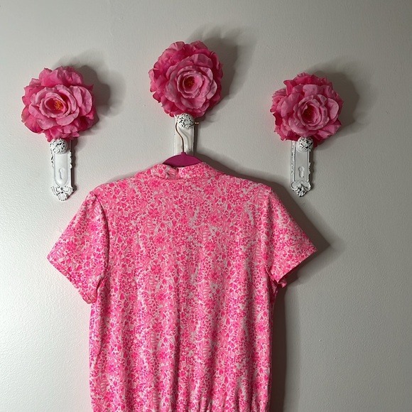 Lilly Pulitzer Jorge Romper in Print Pink Shandy Invest A Gator, Medium. - Picture 13 of 16